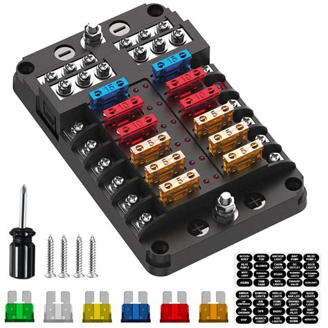 12v fuse distribution box|12v terminal block with cover.